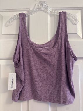 Outdoor Voices Lavender Heather Scoop Neck Crop Tank Soft NWT